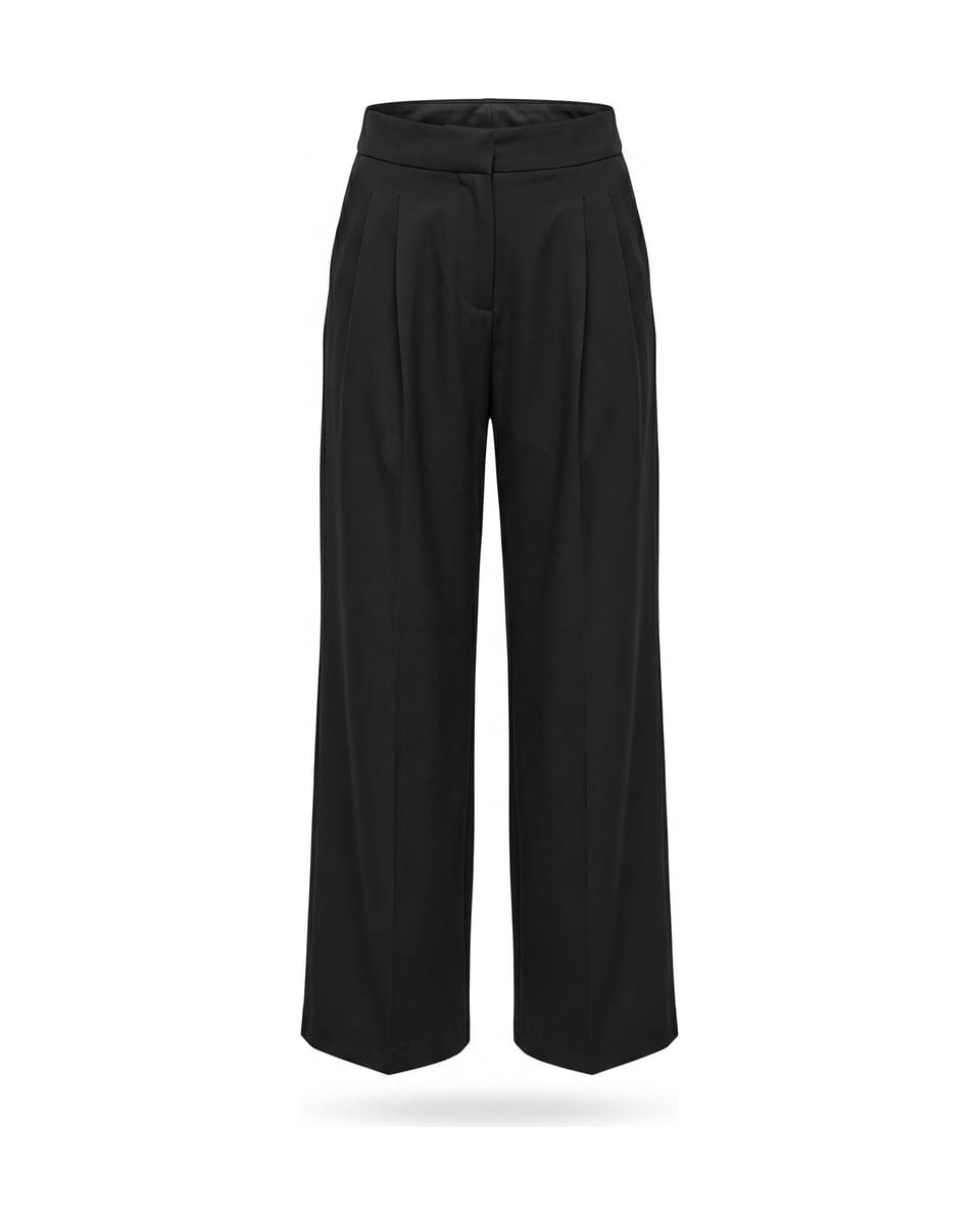 Veste courte brodée, noir, pantalon seul sur fond blanc